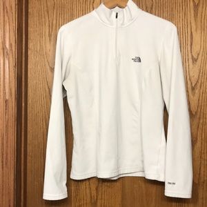 White 1/4 zip up North Face